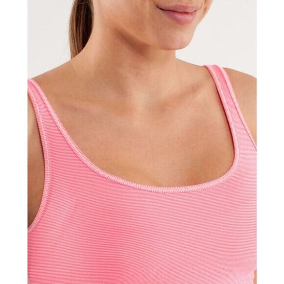 LULULEMON Daily Tank Wee Stripe Dune Flash Sz 4 - Picture 5 of 10